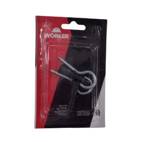 Kit com 2 Ganchos com Bucha 8mm - Worker