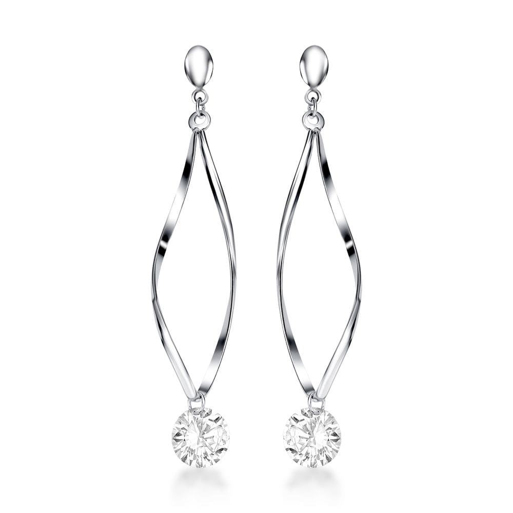 Brinco Clássico Atemporal Zircônia Aço Cirúrgico Luxo Lindo