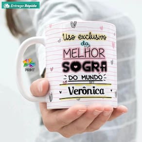 Caneca Porcelana para SOGRA est. 12 - Uso Exclusivo da Melhor SOGRA do mundo com NOME