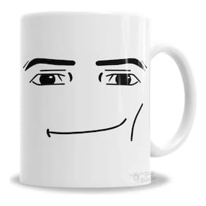 Caneca Porcelana Personalizada Roblox Man Face Gamer