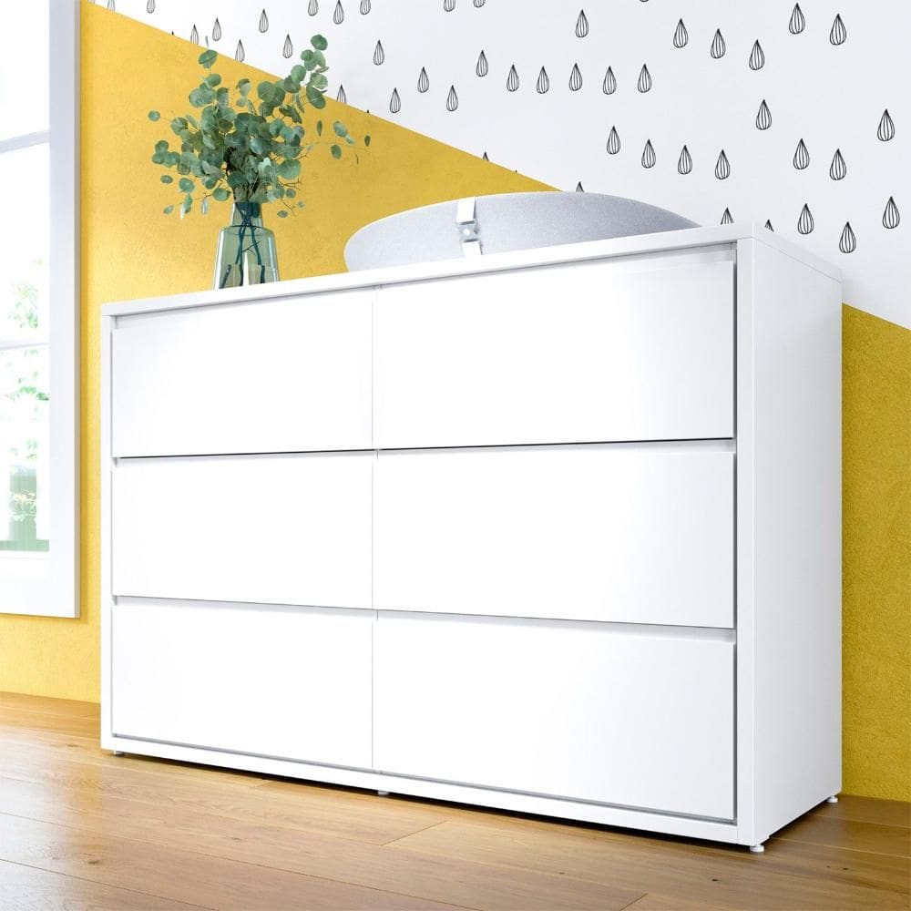 Cômoda Infantil 6 Gavetas Coleção Wood Divicar