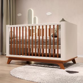 Berço Redondo 2 Em 1 Mini Cama Com Colchão Coleção Sambalelê
