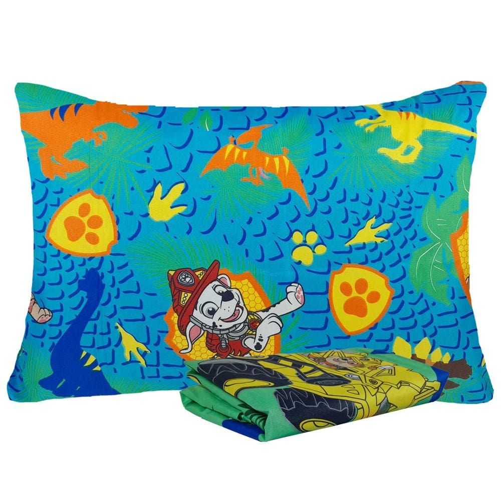 Jogo de Cama Infantil Patrulha Canina Menino Microfibra Solteiro Estampado 1,40 m x 2,20 m Com 2 pecas Lepper