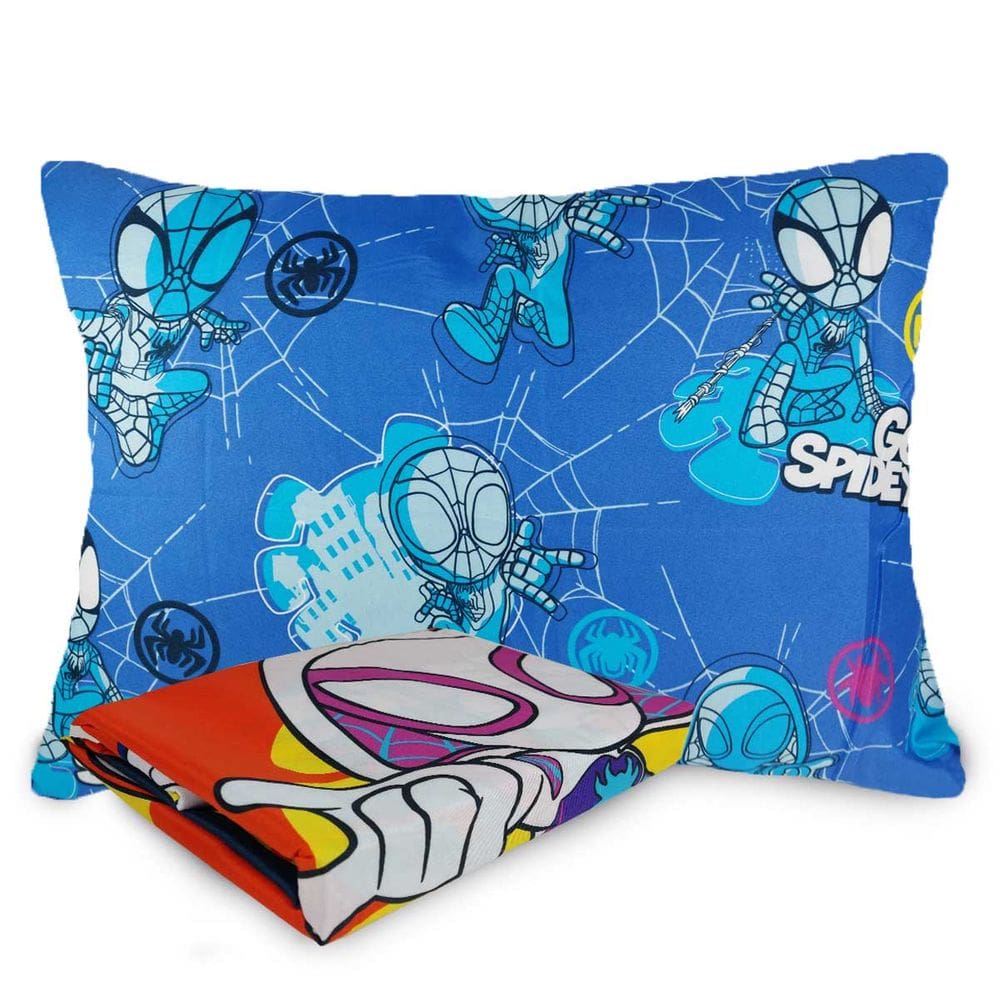 Jogo de Cama Infantil Solteiro Estampado Spidey Microfibra 1,40 m x 2,20 m Com 2 Peças