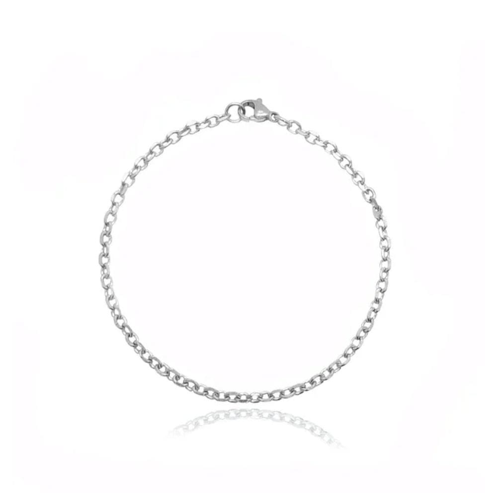 Pulseira Masculina elo finos de aço
