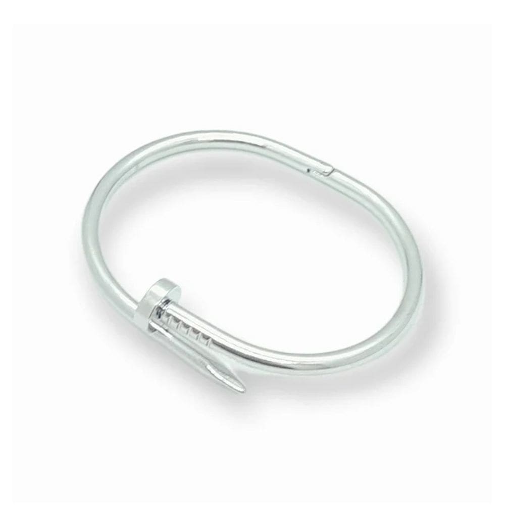 Pulseira bracelete de prego de aço
