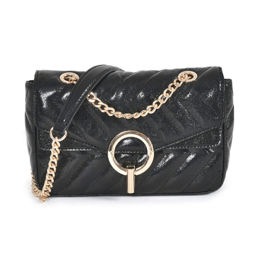Bolsa Crossbody Matelassê Via Marte Puffer Alça Tiracolo de PU Corrente B1-170