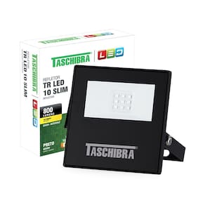 Refletor Taschibra Led Tr Slim 10W Luz Brnaco Quente 3000K Preto Bivolt