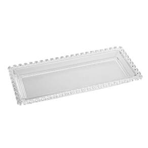 Travessa Retangular de Cristal Coração 30cm x 13cm