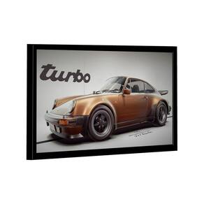 Quadro Porsche Gold 911 Turbo Br Artes