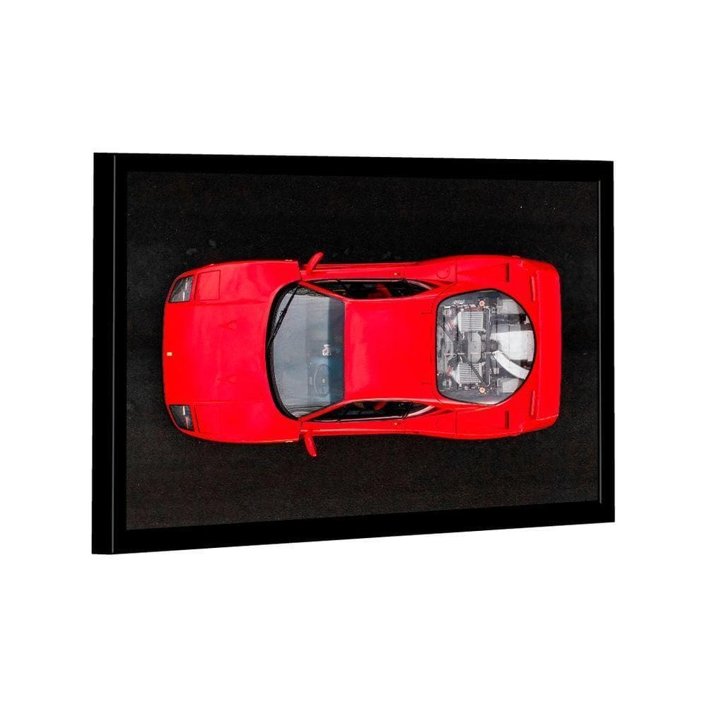 Quadro Ferrari F40 Vermelha Cima Br Artes