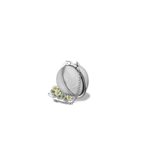 Infusor Chá Totalmente Em Aço Inoxidável 5,2 Cm Retorno, Trava E Puxador Linha Verona Inox