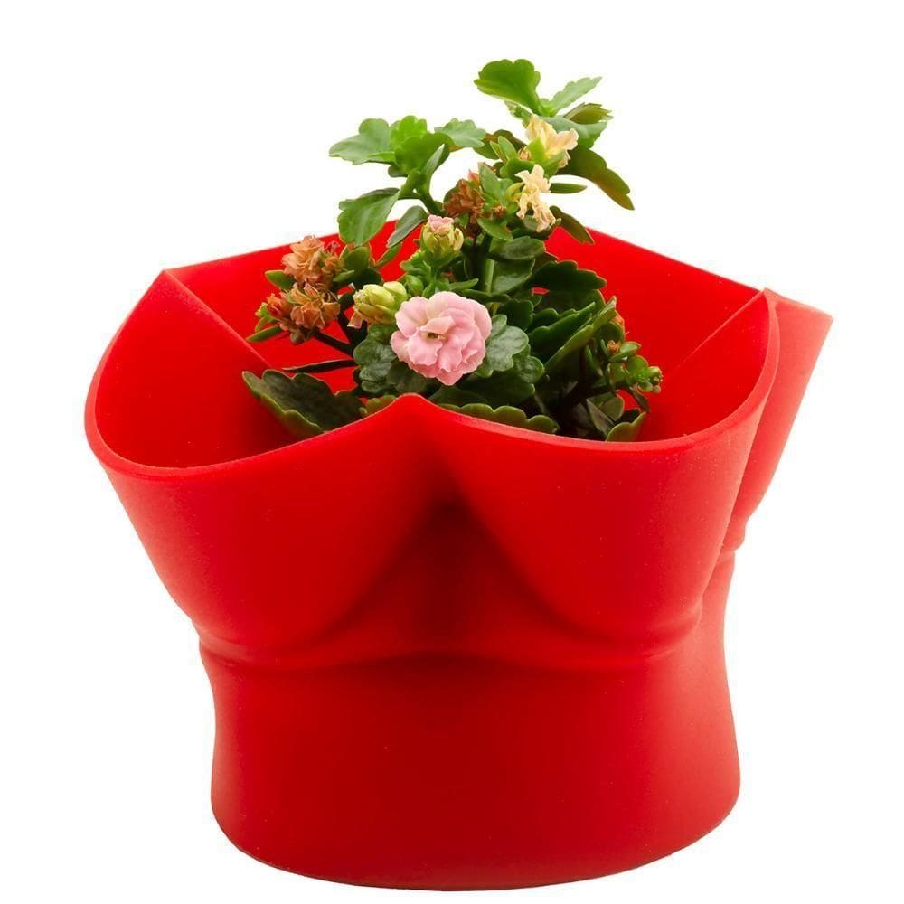 Cesto 2 Em 1 Silicone Flexível Multiuso Decoração Silikomart Cor:vermelho Vermelho