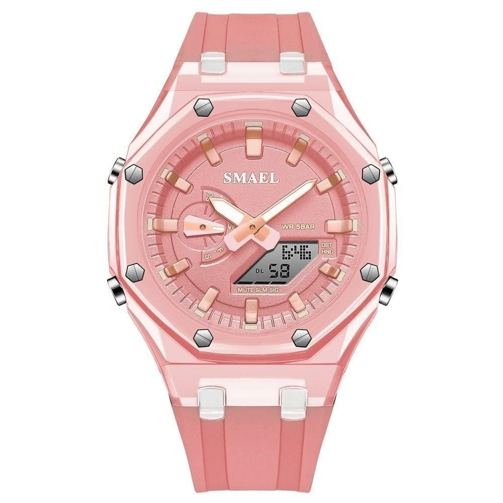 Relógio Esportivo Feminino Smael Sl-8088 à Prova D`água Vermelho