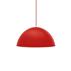 Lustre Pendente Taschibra Td 821f P E27 Bivolt Vermelho Fosco