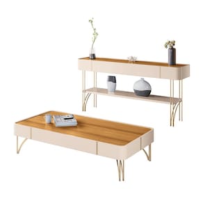 Aparador Buffet Vivant e Mesa de Centro Cadenza Pés em Aço