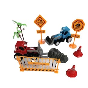 Kit de Brinquedo Construção com Veículos e Acessórios