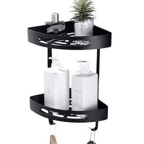 Suporte De Canto Banheiro 2 Prateleiras Box Organizador Shampoo Condicionador Sabonete