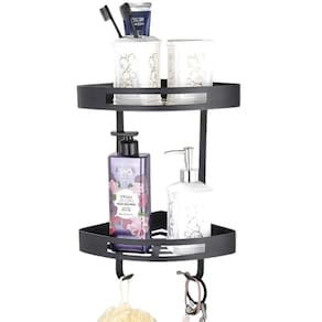 Suporte Organizador de Canto Banheiro Box 2 Prateleiras Resistente Porta Shampoo Condicionador
