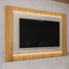 Painel para TV Até 70 Polegadas 2.2 Ripado com Led Tauari/Off White