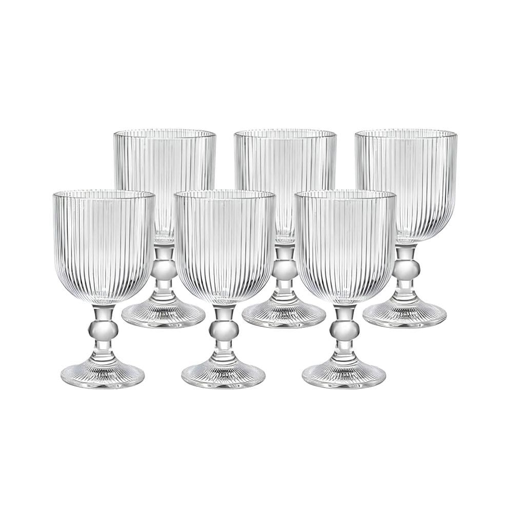 Conjunto De 6 Taças De Vidro 270Ml Elegância E Sofisticação