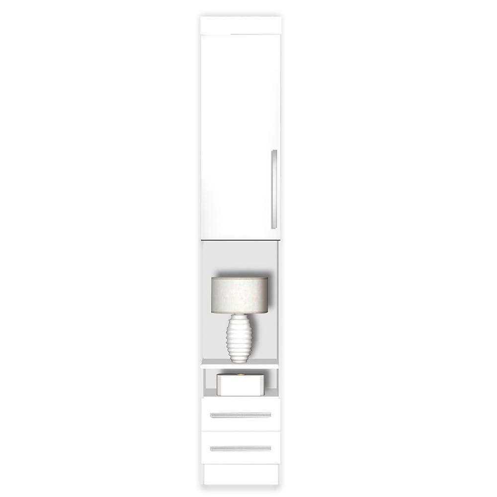 Modulo Mesa de Cabeceira Alto Georgia Branco Fosco J&A Móveis