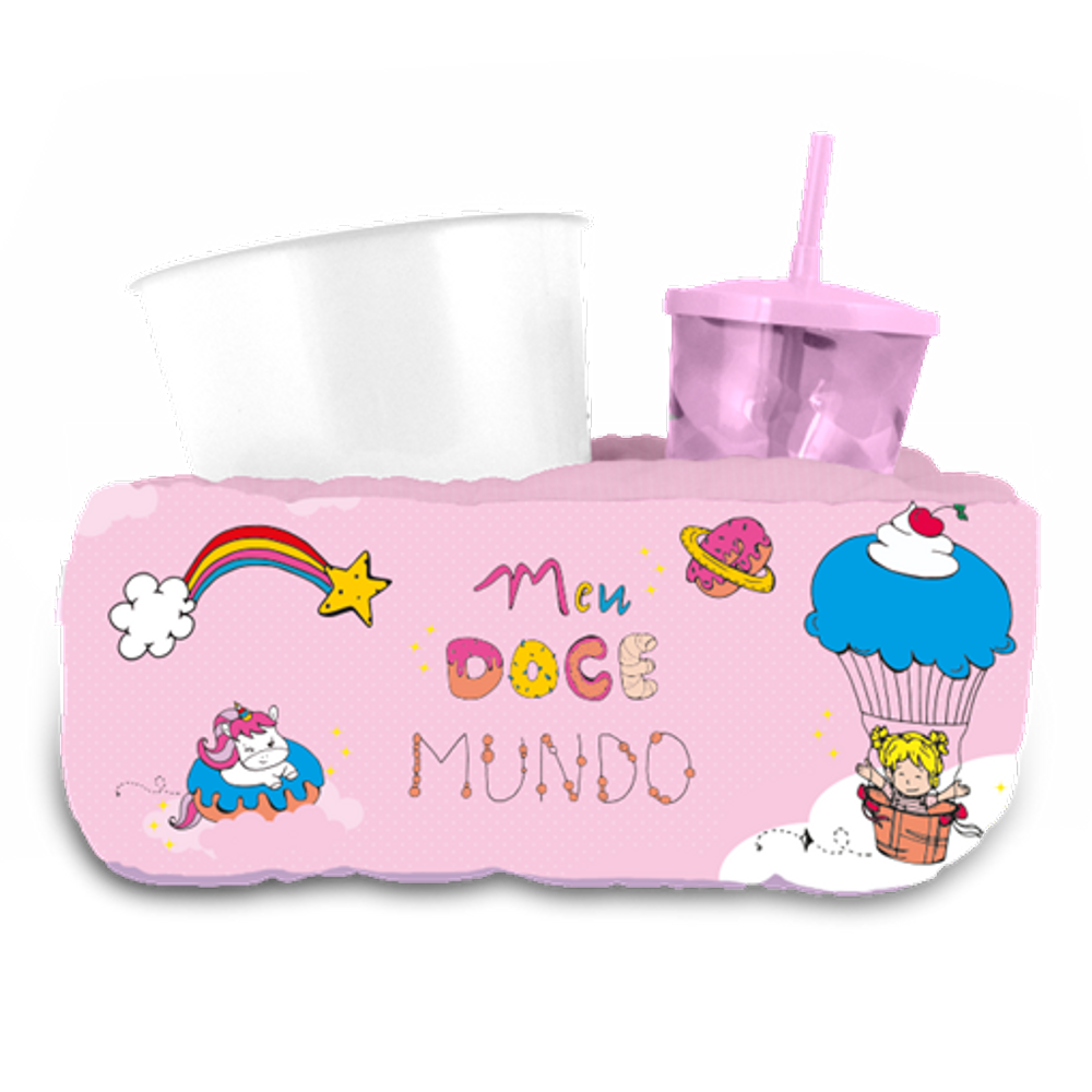 Almofada para Pipoca Individual Kids - Meu Doce Mundo