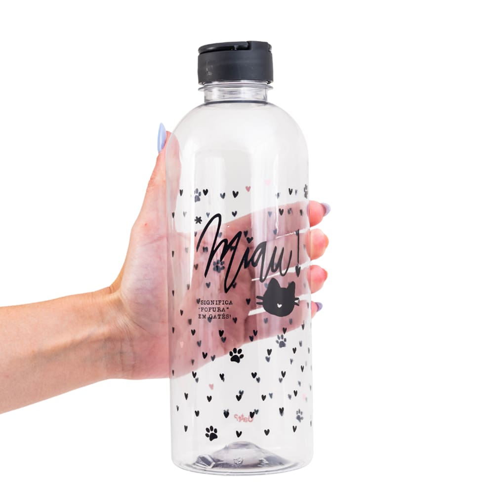 Garrafa 900ml Com Alça Circular - Gatinha