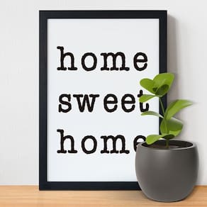 Quadro Decorativo com Moldura 35x25 - Home Sweet Home