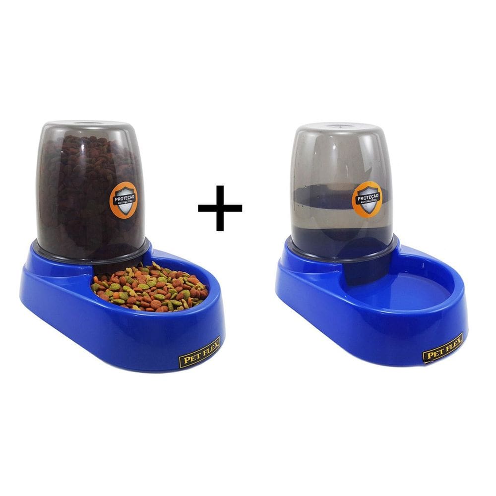Bebedouro + Comedouro Automático Com Reservatório Bistrô Pet Flex para Cães e Gatos