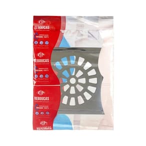 Conjunto Grelha + Porta Grelha Rebouças Quadrado Cromado 100mm