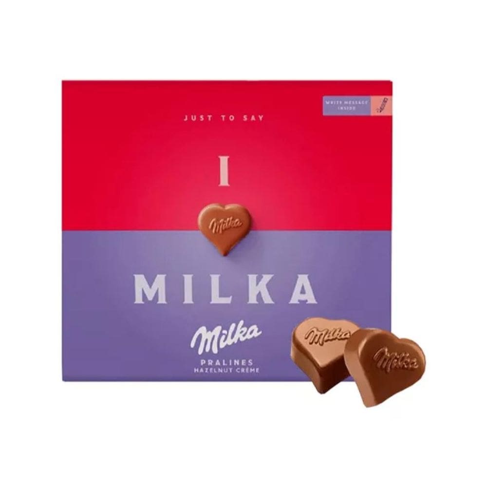 Chocolate Milka With Love Pralines Avelãs 110g - Importado