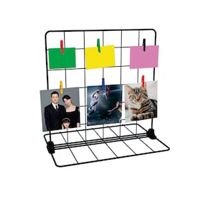 Memory Board de Mesa Painel de Fotos e Recados Decoração Quarto Escritório 30x30 com Prendedores