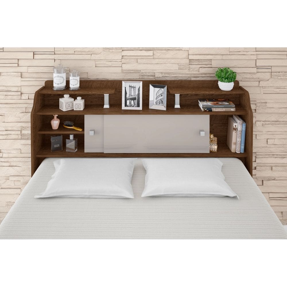 Cabeceira Casal Elisa Conjunto Box Colchão 138Cm Cor Flex