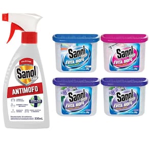 Combo Anti Mofo Elimina Mofos Gatilho Spray A7 + Evita Mofo Granulado Sec Leve 4 Pague 3
