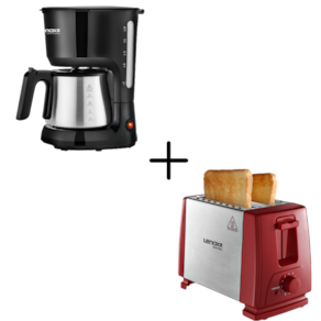 Kit Cafeteira Elétrica Inox CA035 e Torradeira Inox PTR159