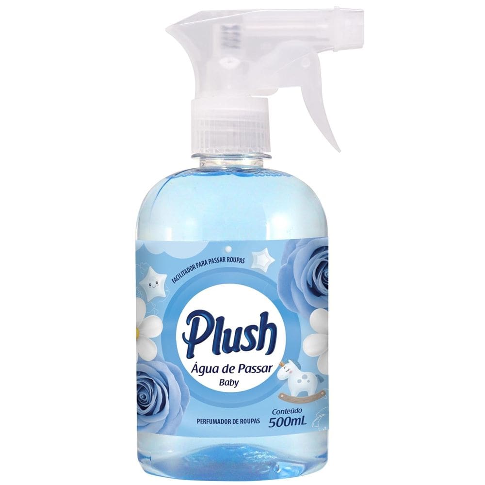 Água de Passar Roupas. Perfumador de Roupas e Tecidos Plush 500ml