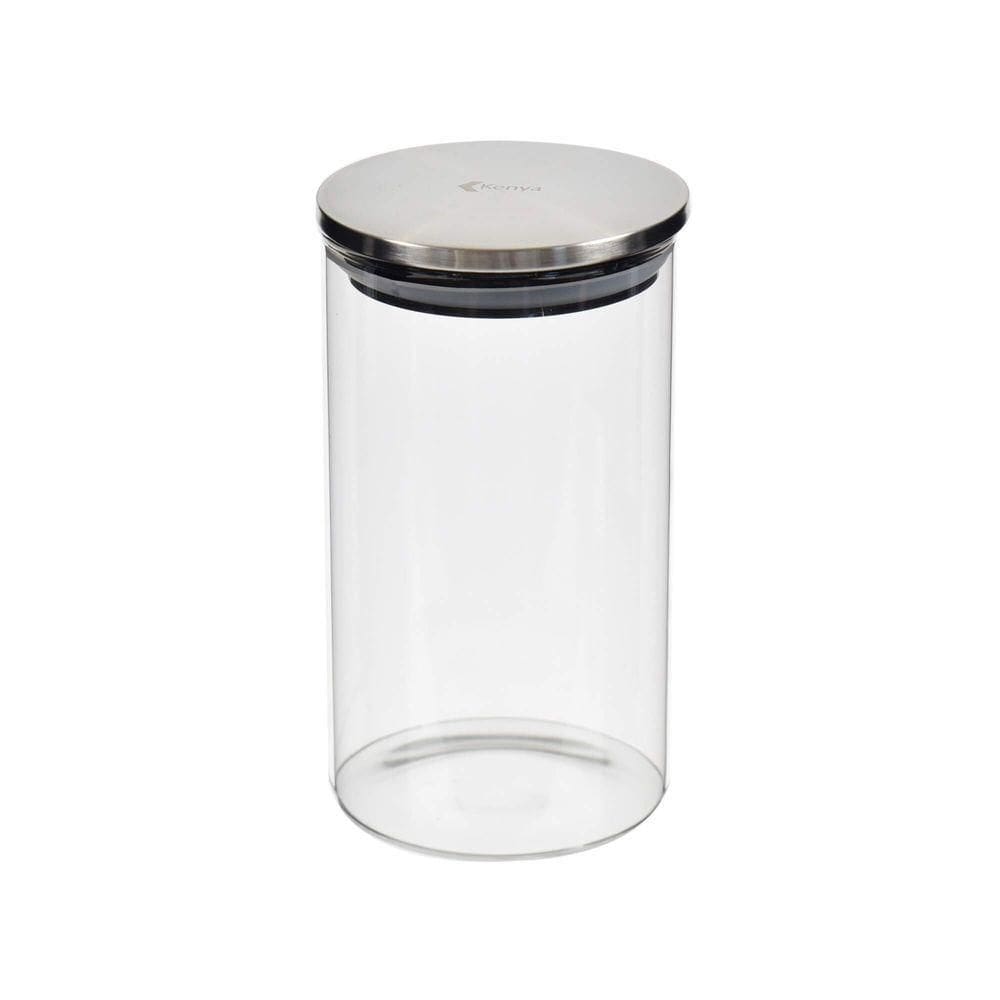 Pote De Vidro Com Tampa Em Inox Redondo 650ml Kenya