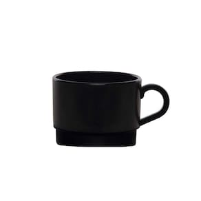 Xícara Para Chá 250ml Preta Em Polipropileno Linha Elegance Vem
