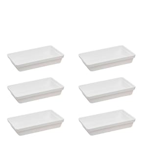 Conjunto De Travessa Stillo Rasa 1,850l 6 Peças Branco Em Polipropileno Linha Tropical Vem