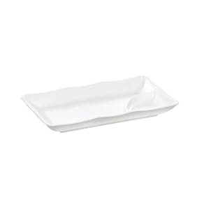Prato Para Sushi Retangular 11,5x19,5 Branco Em Polipropileno Linha Tropical Vem