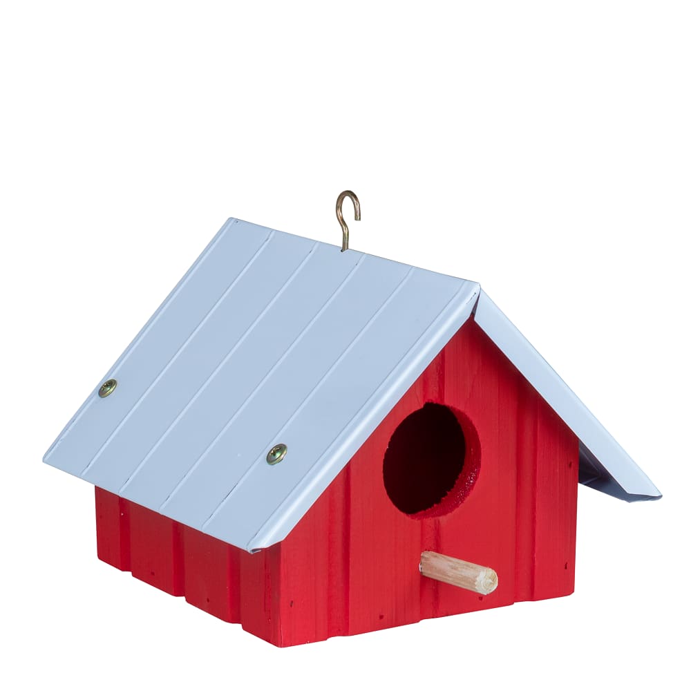 Casinha de Pássaro Galvanizado