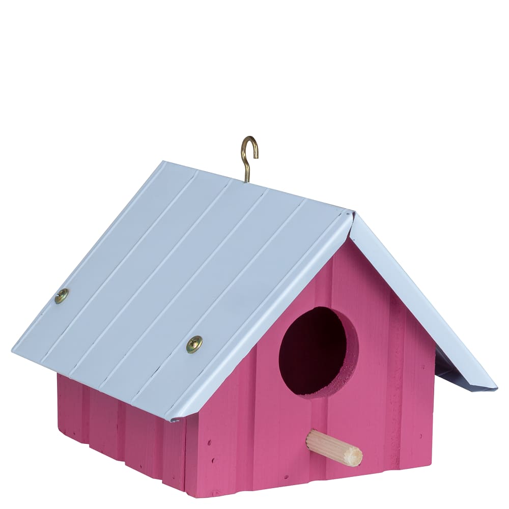 Casinha de Pássaro Galvanizado