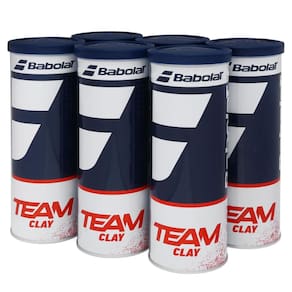Bola de Tênis Babolat Team Clay Tubo em Lata com 3 Bolas Pack com 06 Tubos