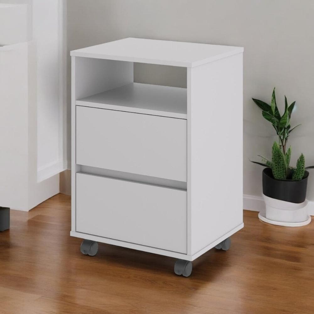 Gaveteiro Fox com Rodízios Cinza