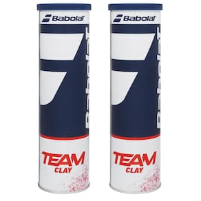 Bola de Tênis Babolat Team Clay Tubo em Lata com 4 Bolas Pack com 02 Tubos