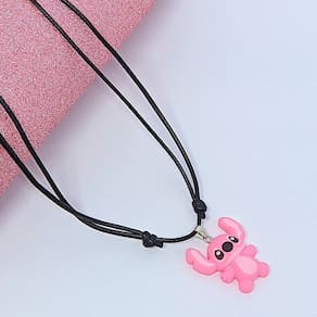 Colar da Amizade Adulto e Infantil Persoangens Disney Lilo e Stitch 3D Codão Fio encerado Ajustável Lembrancinha