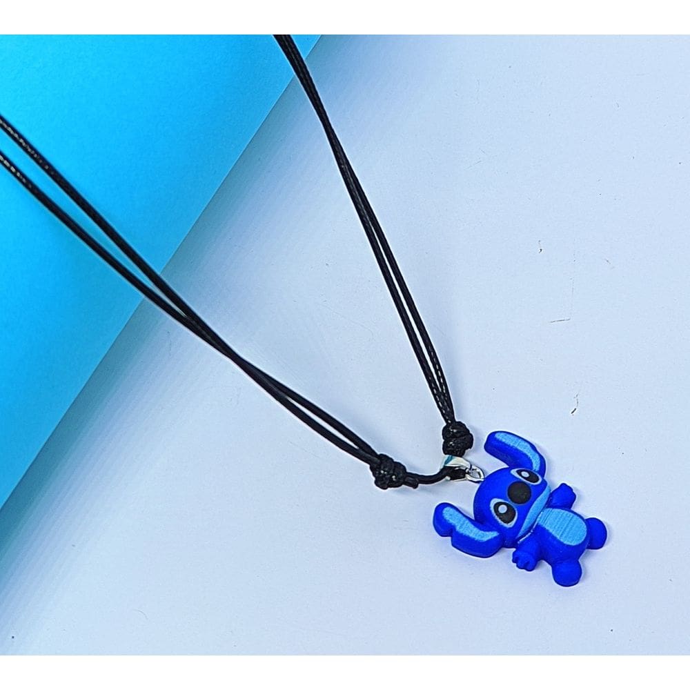 Colar da Amizade Adulto e Infantil Persoangens Disney Lilo e Stitch 3D Codão Fio encerado Ajustável Lembrancinha
