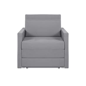 Sofá Cama Castor Solteiro Salerno Max Suede Cinza