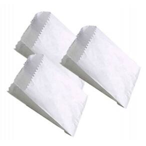 Saco de Papel Mono Branco Sanfonado 1 kg liso 200 unidades